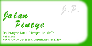 jolan pintye business card